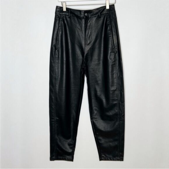 Zara Faux Leather Slouchy Pants - Picture 6 of 10